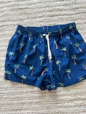 Chubbies Midnight Palms Swim Shorts Large 4”